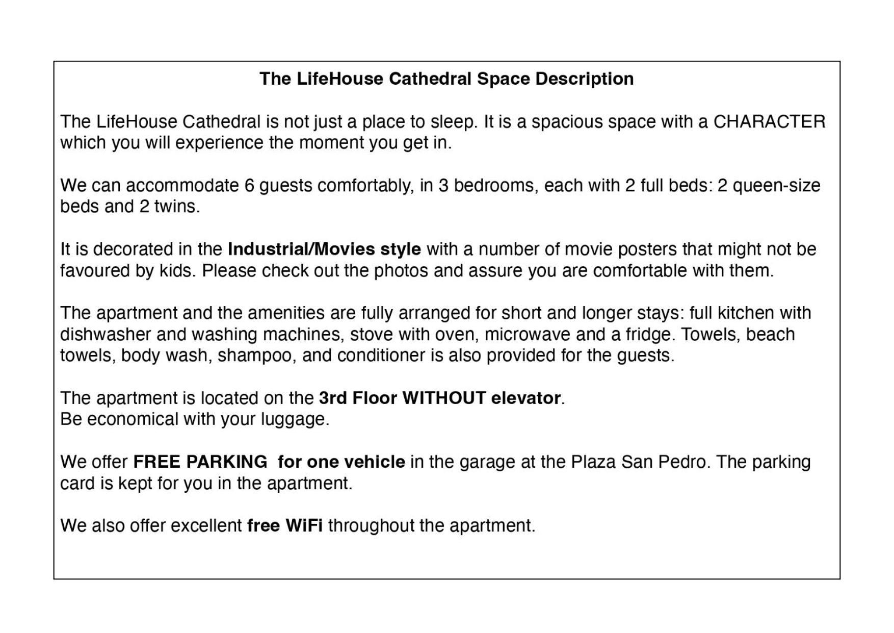 Lifehouse Cathedral * Free Parking* Superiorwifi* Leilighet Almería Eksteriør bilde
